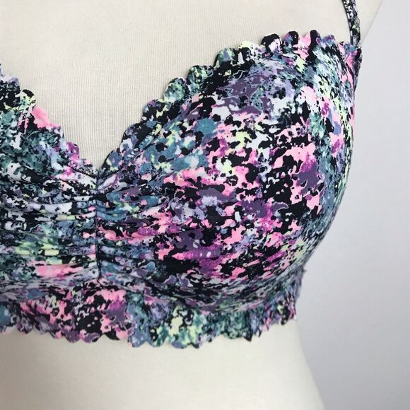 Victoria's Secret Bikini Top Multicolor Print Padded Swimwear - Picture 3 of 7